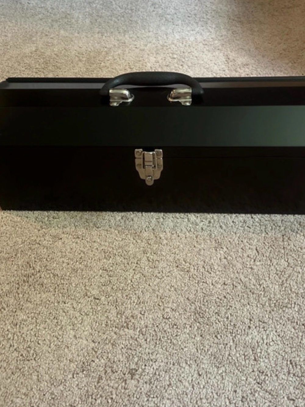 Black Metal Storage Tool Case - Portable Organizer